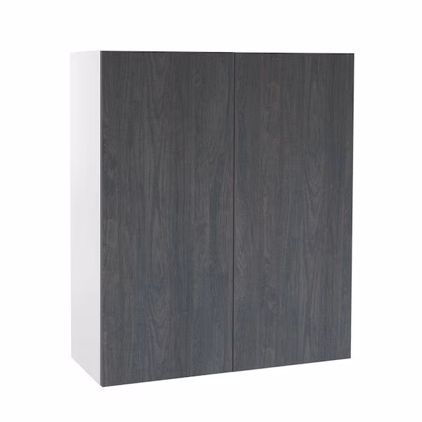 Quick Assemble Modern Style, Carbon Marine 27 x 36 in. Wall Kitchen Cabinet (27 in. W x 12 D x 36 in. H)